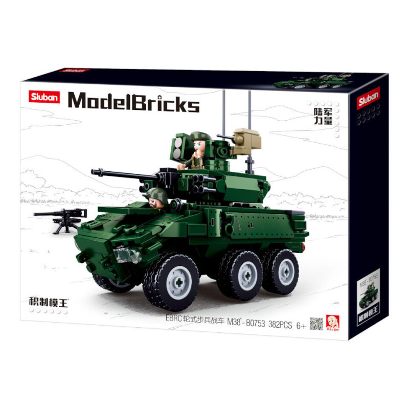 Sluban Model Bricks Obrněné bojové vozidlo 6x6 EBRC Jaguar